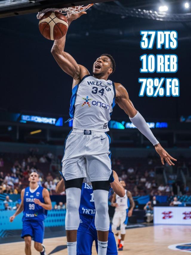 没防守三秒照样统治！字母哥欧锦赛连续10场25+10